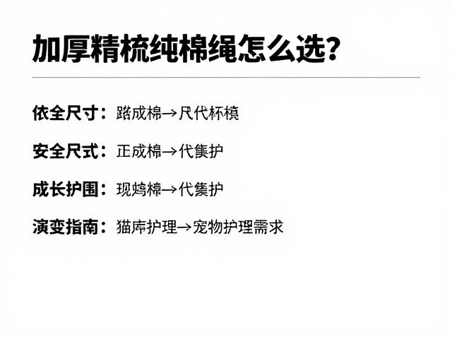 加厚精梳纯棉绳怎么选?依安全尺寸与现代宠物护理需求演变指南