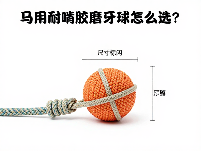 马用耐啃橡胶磨牙球怎么选?符合宠物安全标准,拔河绳结设计测评