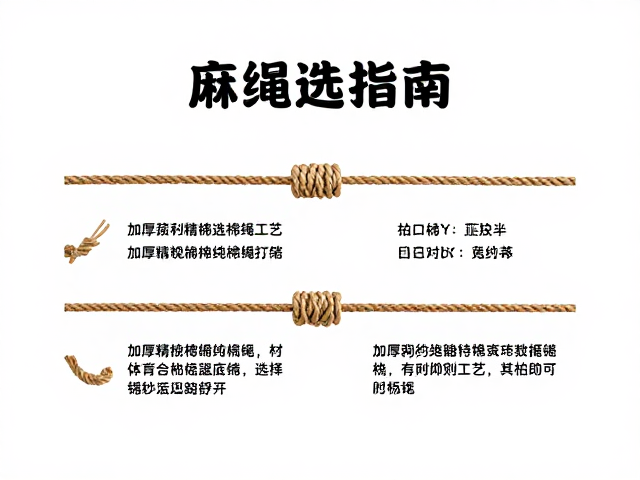 加厚精梳纯棉绳打结工艺与麻绳选购指南,家居DIY必备技巧