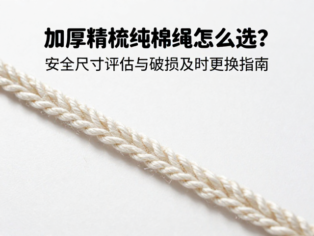加厚精梳纯棉绳怎么选?安全尺寸评估与破损及时更换指南