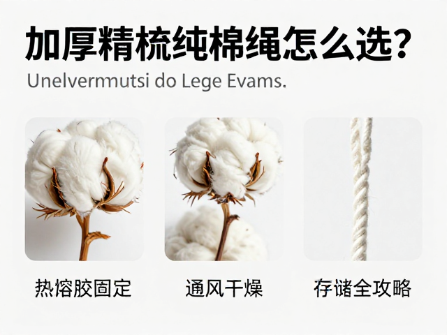 加厚精梳纯棉绳怎么选?热熔胶固定,通风干燥存储全攻略