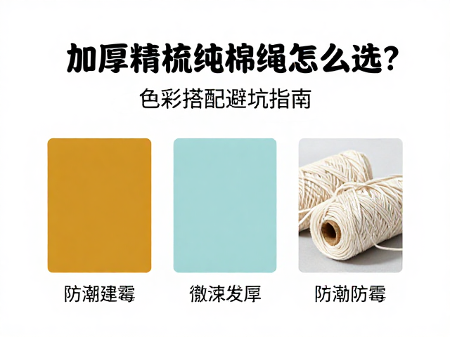 加厚精梳纯棉绳怎么选?色彩搭配避坑指南,防潮防霉不发霉