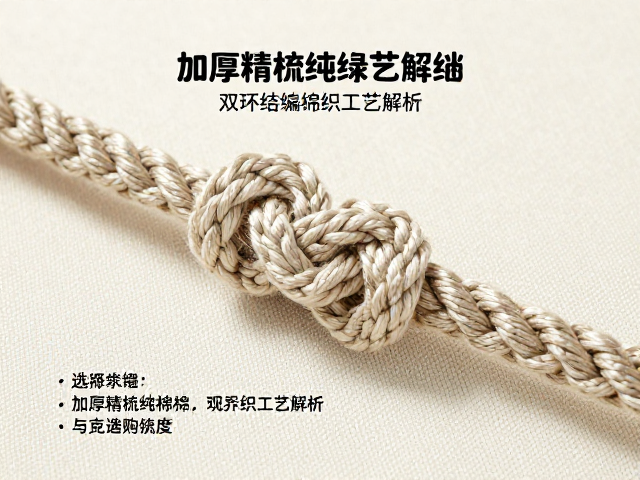 加厚精梳纯棉绳双环结编织工艺解析与选购指南