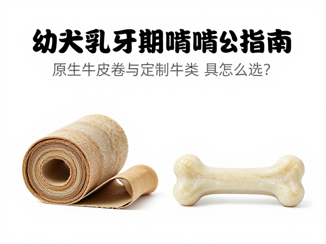 幼犬乳牙期啃咬指南,原生牛皮卷与定制骨类玩具怎么选?