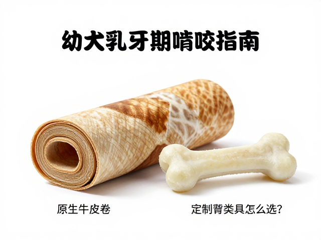 幼犬乳牙期啃咬指南,原生牛皮卷与定制骨类玩具怎么选?