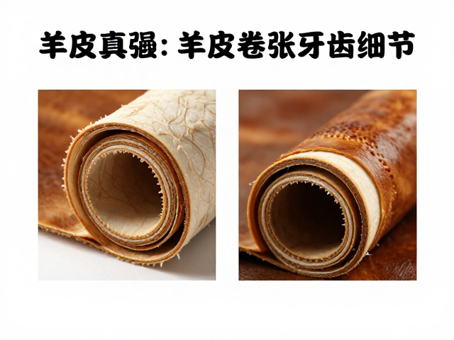 羊皮真假怎么辨?观察牙齿磨损与原生整张牛皮卷细节全解析