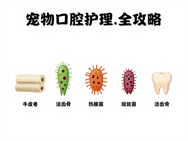 原生整张牛皮卷,洁齿骨,定期口腔检查,宠物口腔护理全攻略
