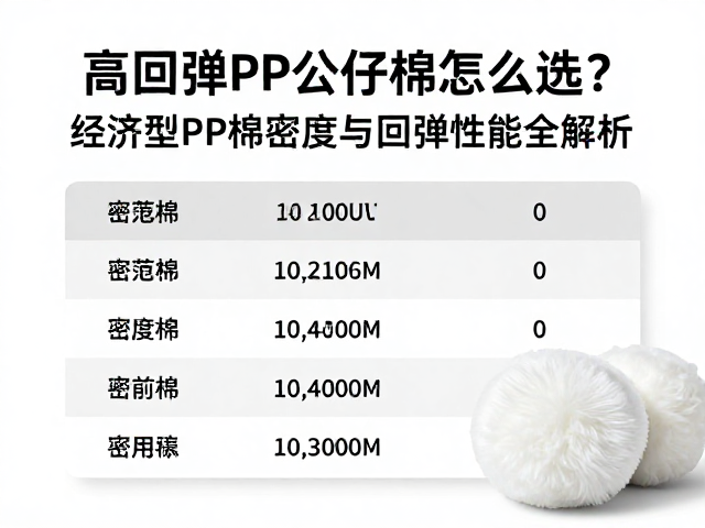 高回弹PP公仔棉怎么选?经济型PP棉密度与回弹性能全解析