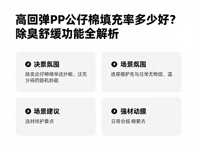 高回弹PP公仔棉填充率多少好?除臭舒缓功能全解析