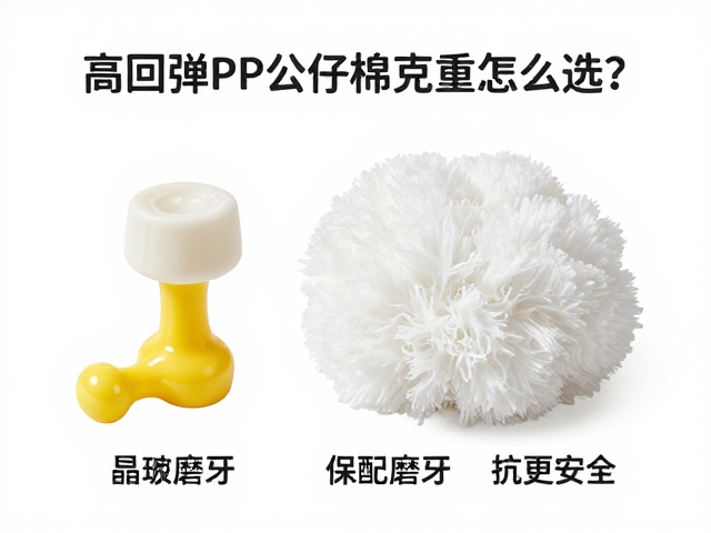 高回弹PP公仔棉克重怎么选?搭配磨牙棒更安全