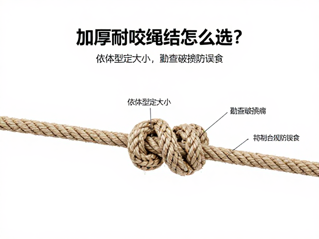 加厚耐咬绳结怎么选?依体型定大小,勤查破损防误食