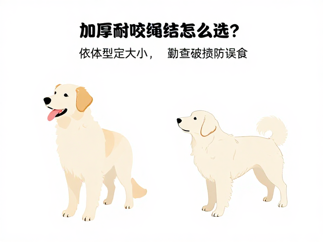 加厚耐咬绳结怎么选?依体型定大小,勤查破损防误食