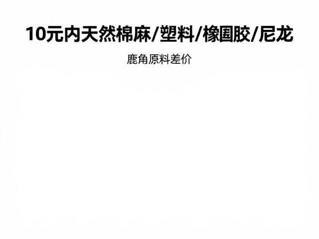 10元内天然棉麻/塑料/橡胶/尼龙/鹿角原料差价揭秘