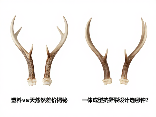 塑料vs天然鹿角差价揭秘,一体成型抗撕裂设计选哪种?