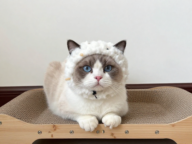 猫头套怎么换？搭配猫抓板打造定制化造型，宠物网红必备