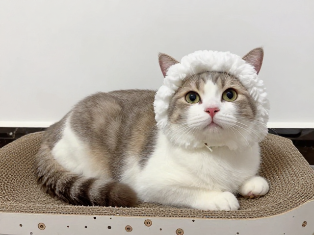 猫头套怎么换？搭配猫抓板打造定制化造型，宠物网红必备