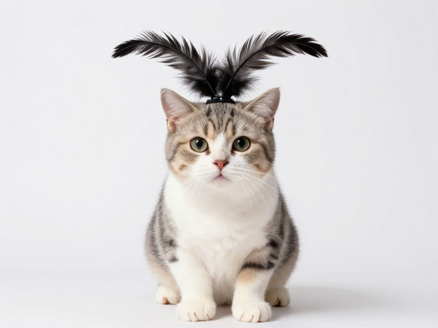 猫咪换头术?羽毛头逗猫棒,定制造型,让毛孩秒变网红