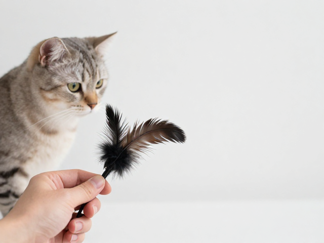猫玩具配件替换羽毛头，搭配激光笔更跟手