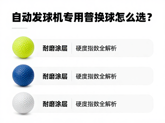 自动发球机专用替换球怎么选?耐磨涂层与硬度指数全解析