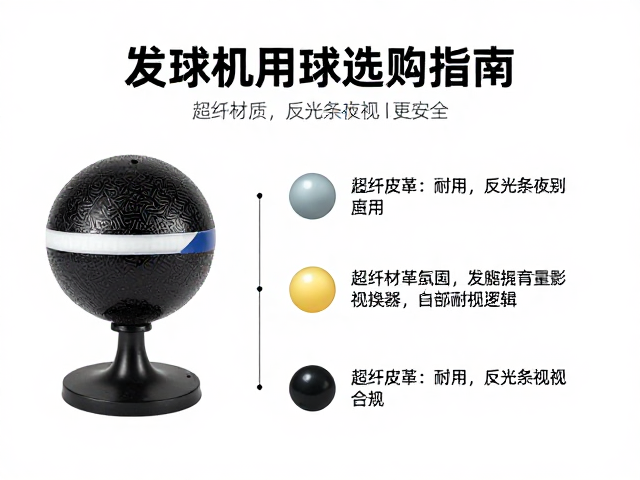 自动发球机专用替换球选购指南,超纤皮革耐用,反光条夜视更安全