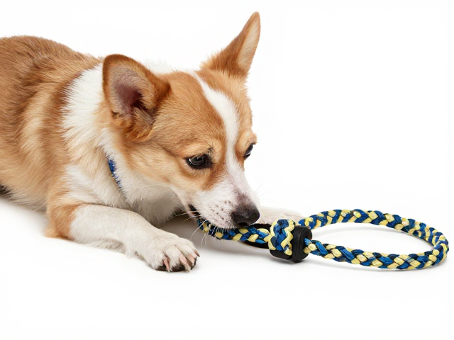 小型犬轻咬专用绳结编织绳带,环保降解材料安全耐用