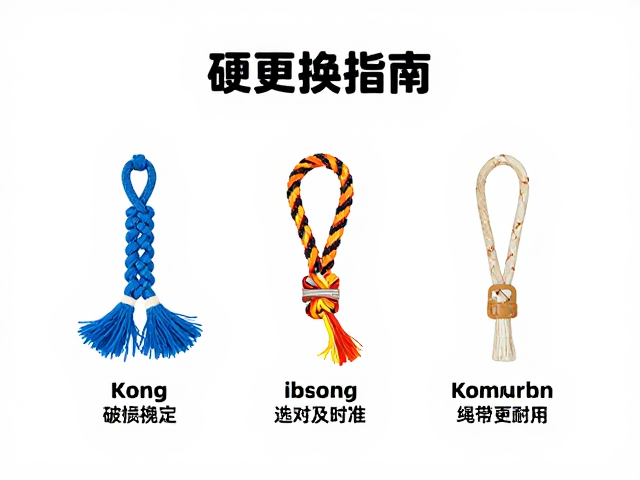 Kong宠物玩具绳结更换指南，检查破损及时换，选对编织绳带更耐用