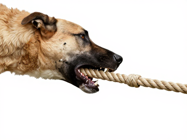 大型犬强力型绳结替换编织绳带,根据犬齿力度精准选