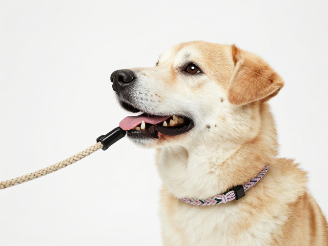 中型犬通用绳结替换编织绳带，精准匹配嘴部尺寸，耐用耐咬