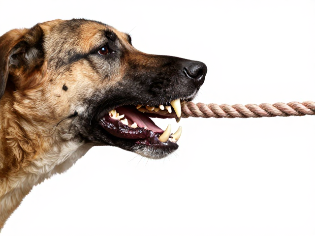 大型犬强力型绳结替换编织绳带,根据犬齿力度精准选