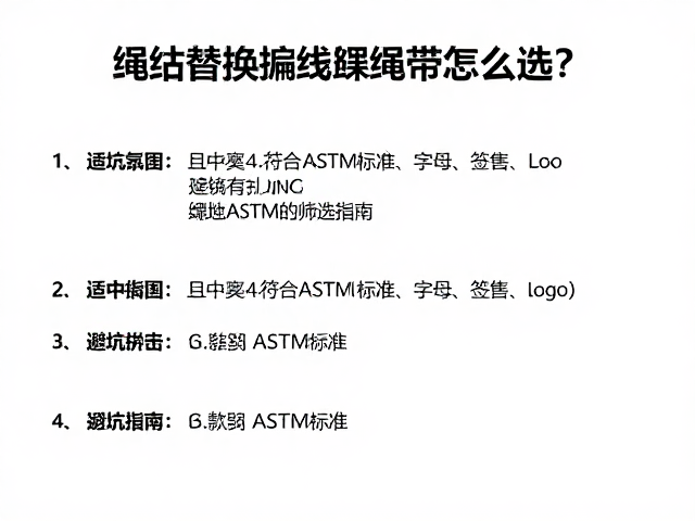 绳结替换编织绳带怎么选?适中均衡且符合ASTM标准的避坑指南