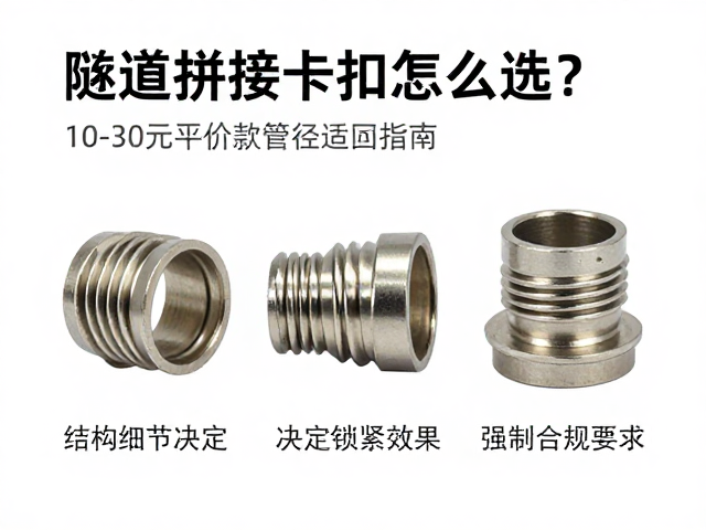 隧道拼接卡扣怎么选?10-30元平价款管径适配指南