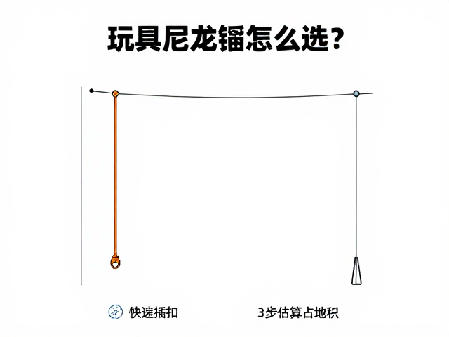 大型玩具悬挂尼龙吊绳怎么选？配快速插扣，3步估算占地面积