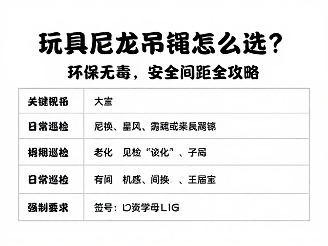 大型玩具悬挂尼龙吊绳怎么选?环保无毒,安全间距全攻略