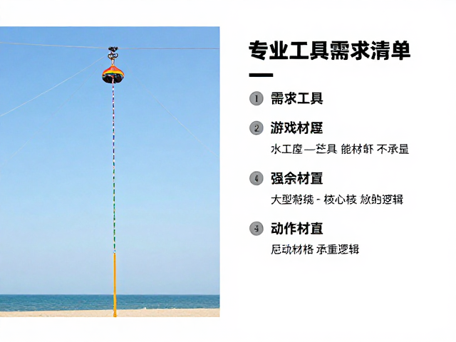 海边大型玩具悬挂尼龙吊绳怎么选？附专业工具需求清单