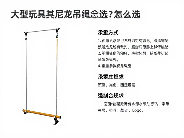 大型玩具悬挂尼龙吊绳怎么选?承重参数解析与工具清单全攻略
