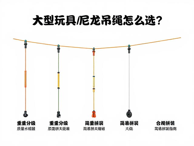 大型玩具悬挂尼龙吊绳怎么选?重量分级与简易拼装指南