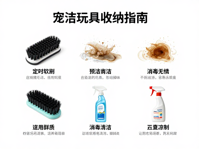 宠物玩具清洁收纳指南,专用软刷,消毒喷雾分区妙招