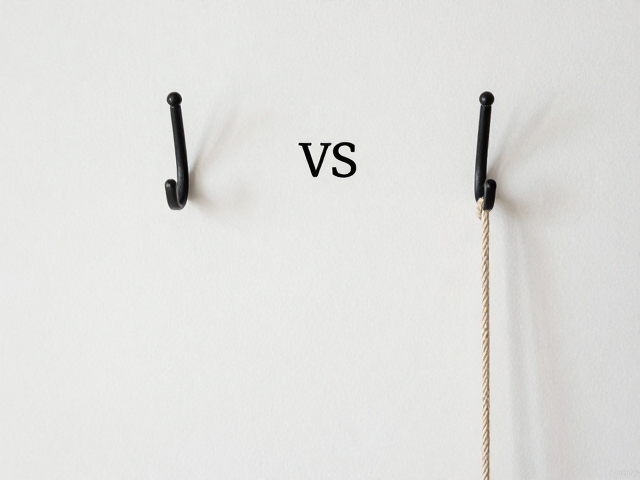 墙面免打孔挂钩 vs 螺丝固定？搭配互动拉绳，稳固又美观