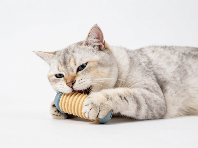 成猫活跃型耐咬磨牙橡胶玩具,天然乳胶材质安全耐用