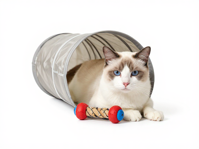 猫隧道与耐咬磨牙玩具,缓解分离焦虑,让爱宠安心独处不拆家