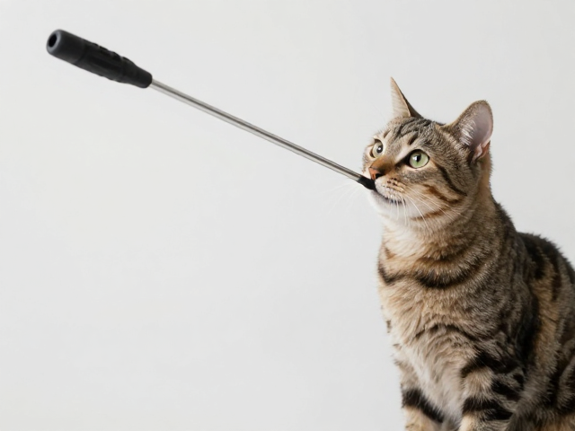 伸缩杆逗猫棒尺寸匹配口型,专属陪伴互动让爱宠更开心