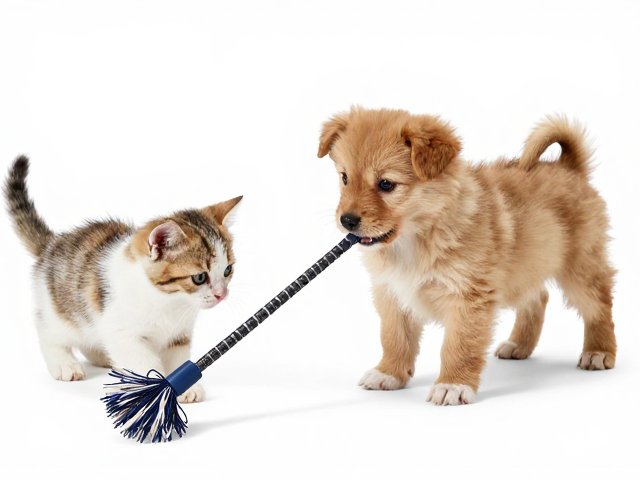 幼猫幼犬专用伸缩逗猫棒，高强耐磨耐咬纤维，安全互动不伤牙