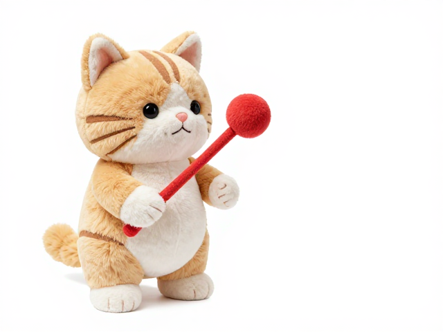 大号互动毛绒玩偶配逗猫棒，可水洗材质更卫生