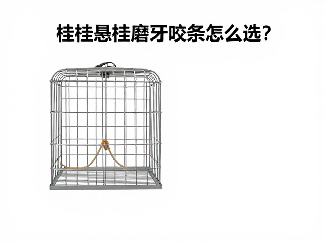 笼挂悬挂磨牙咬条怎么选?避开过软易碎,选可降解棉绳更安全