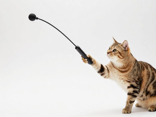 Catit异形伸缩逗猫棒,高颜值互动,激发猫咪狩猎本能