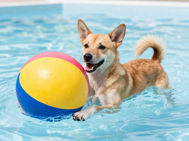 怕热犬种玩什么?全浮力浮水互动球抗撕裂测试,清凉一夏不受伤