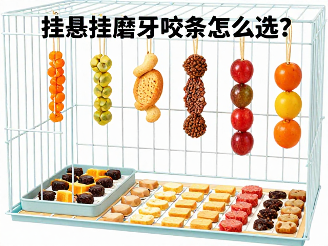 笼挂悬挂磨牙咬条怎么选?可填充零食与藏食垫互动玩法全解析
