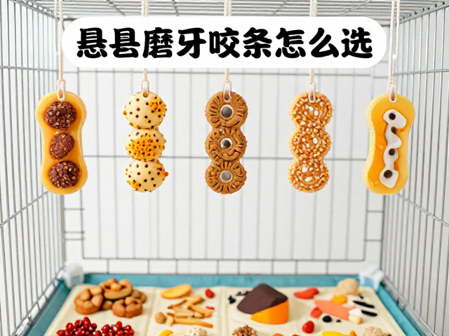 笼挂悬挂磨牙咬条怎么选?可填充零食与藏食垫互动玩法全解析