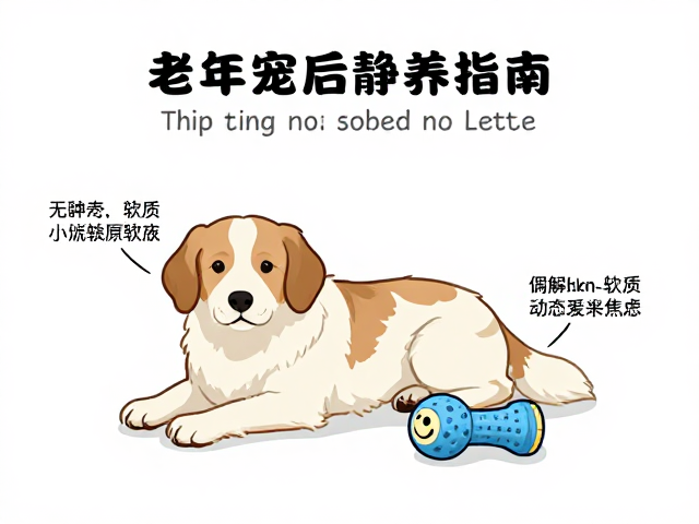 老年宠物术后静养指南,无冲击软质泡沫玩具缓解焦虑