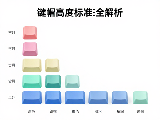 电竞防滑ABS键帽选购,双色注塑工艺与键帽高度标准全解析